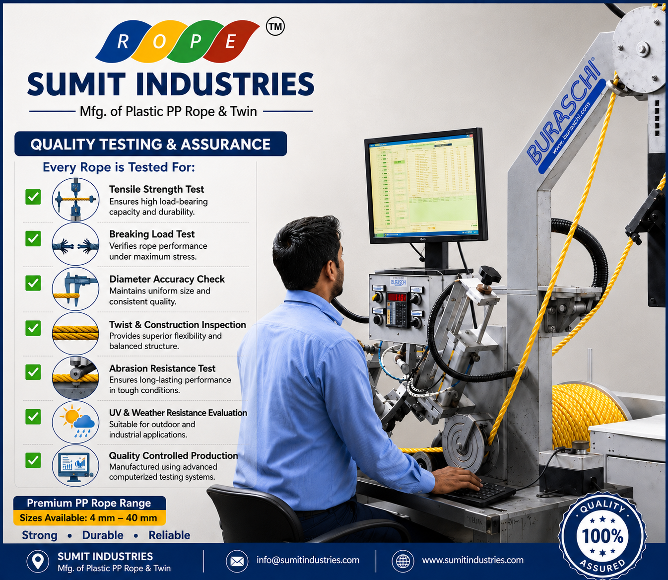 Rope Quality Testing & Assurance – Sumit Industries